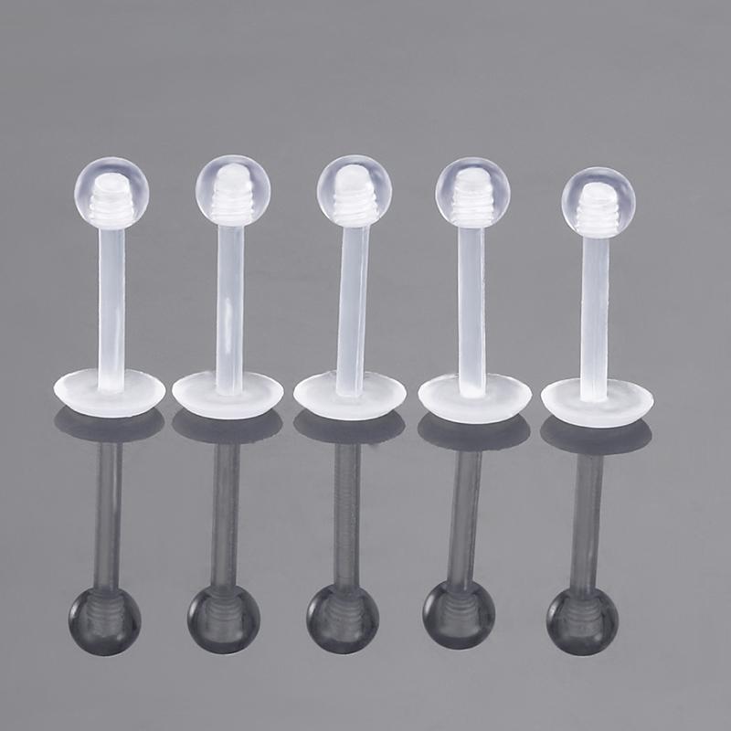 Ювелирные изделия для пирсинга, креативный акриловый прозрачный язык, штанга, кольцо для пупка, бровь, нос