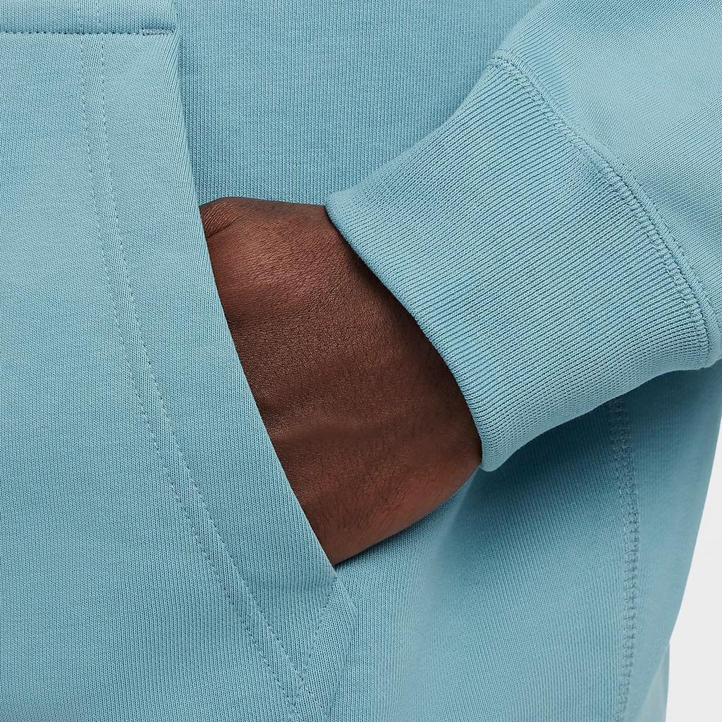 Nike Solid Color Loose Fit Drawstring Hooded Long Sleeve Sweatshirt Men Tops Blue DX1355-464