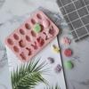 1Pc 18 Cavity Easter Silicone Mold Rabbit Colored Egg Chocolate Cake Mold Holiday Decoration Baking Tools Manual Soap Mould