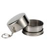 Складная чашка из нержавеющей стали с портативными выдвижными телескопическими чашками-брелками