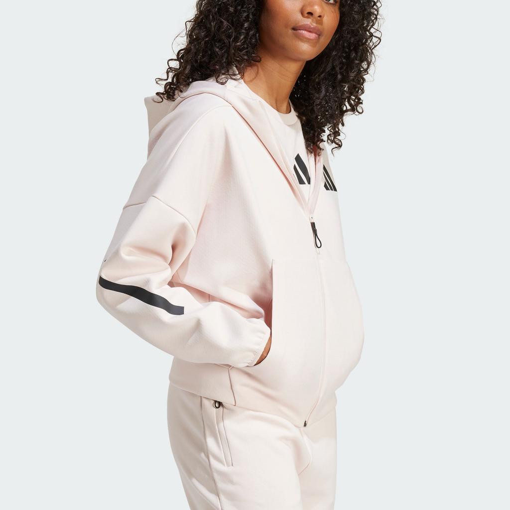 Adidas Z.N.E. True Healing Series FW24 Water-Resistant Sports Casual Hooded Long Sleeve Jacket Women Jacket Miracle-Quartz JF4789