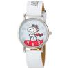 ALIAS Snoopy Analog Watch with Waterproof Leather Strap, WW18101SN, Women's, White