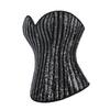 Черный серебристый топ-корсет bodycon без бретелек с пайетками и поддержкой для груди для женщин