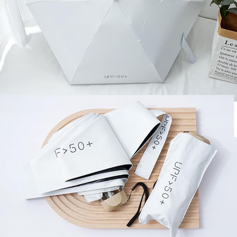 Открытый мини-зонт от солнца с защитой от ультрафиолета, сверхлегкий складной пятикратный зонт, зонт от солнца