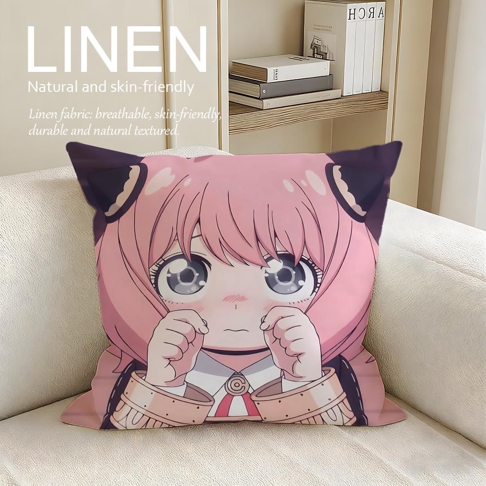 Anime SPY FAMILY Cushion Cover Pillowcase Set Pcs x x Breathable Washable Sofa Cushion Cover