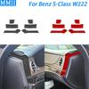 For Benz S-Class W222 2013-2020 Carbon Fiber Front Slot Dashboard Side Panel Decorative Cover Car Interior Accessories Sticker
