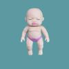 Simulation Human Baby Doll Squeeze Toy Flexible Tensile Rebound Cute Baby Doll Soft TPR Pinch Toy Anti-stress Vent Toys Cartoon Doll Squishes