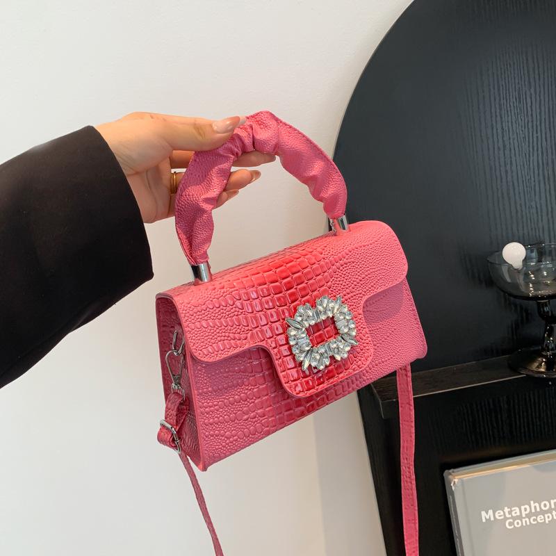 Сумка с высокой стоимостью, женская осенняя сумка с глянцевым крокодиловым узором, универсальная повседневная сумка-мессенджер через плечо, маленькая квадратная сумка