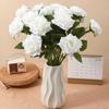 Artificial Silk Rose Bouquet For Wedding Decor Photography Props Home Use