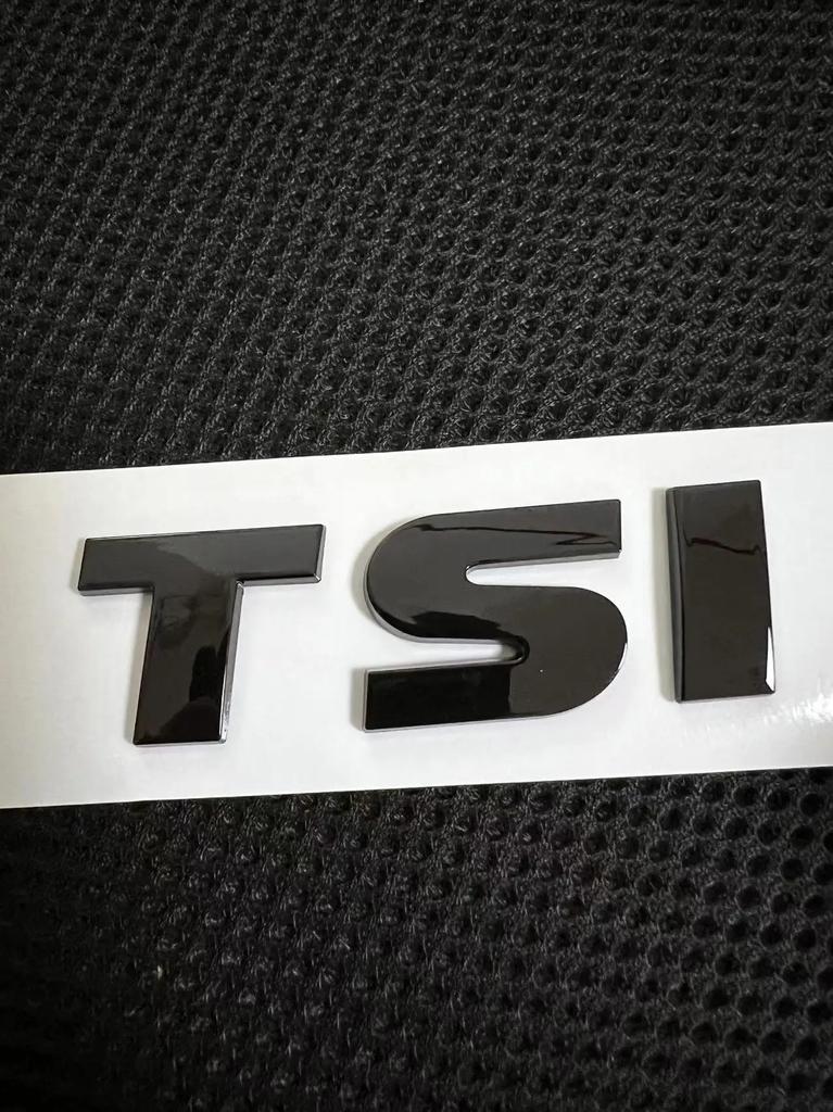 AGLNX1 1X Car Styling ABS Glossy Black Sticker TDI TSI Font Car Tail Decal For VW Touareg Car Accessories