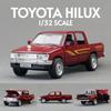 1/32 масштаб TOYOTA Hilux пикап игрушечная модель автомобиля литой сплав транспортное средство миниатюрный инерционный звук и свет коллекция подарок детям