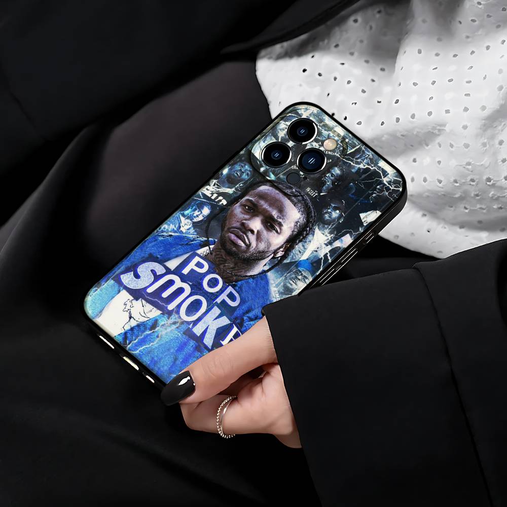 Чехол для телефона с изображением известного рэпера Pop Smoke для IPhone 17 15 Pro Max 14 Pro 12 11 13 Mini X XR XS 16 Plus SE Задняя крышка