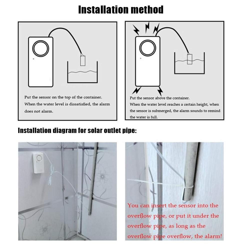 4 шт. Сигнализация утечки воды, датчик уровня затопления, датчик перелива, оповещение о домашней безопасности