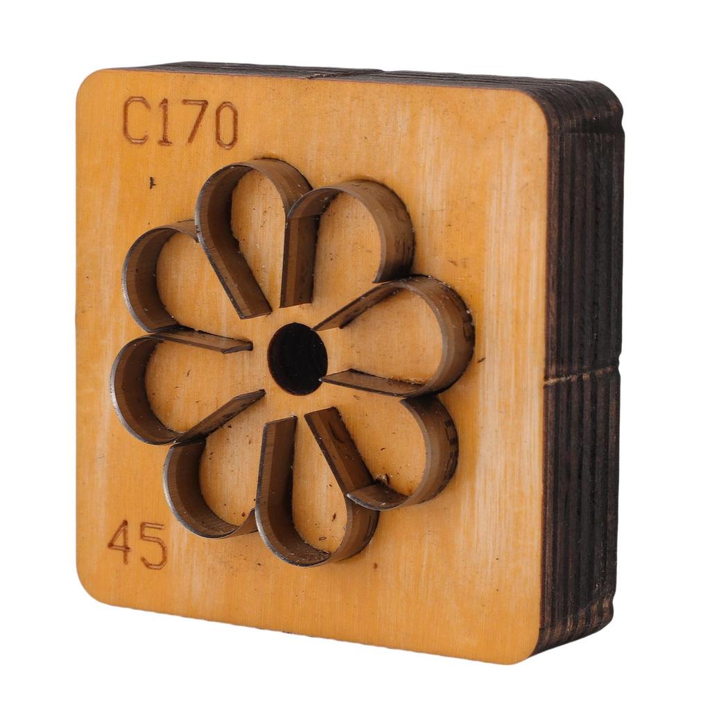 Форма для резки кожи с деревянным основанием, вырубной штамп в форме цветка для изготовления брелоков, украшений для сумок