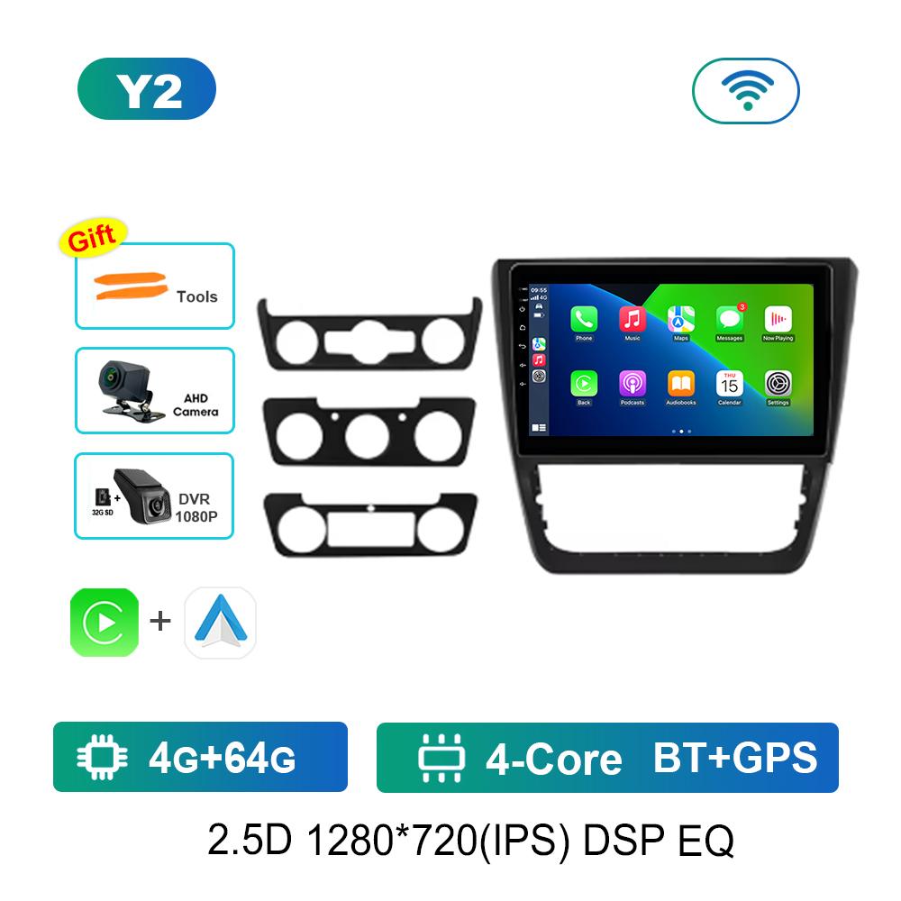 10-дюймовый автомобильный радио мультимедийный плеер для SKODA Yeti 5L 2009 - 2014 GPS Навигация Операционная система Android 4G Bluetooth WiFi DSP Стерео Авто Инструменты
