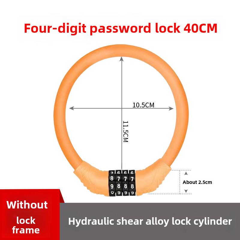 Портативный противоугонный парольный замок для велосипедов и электромобилей - толстый стальной трос