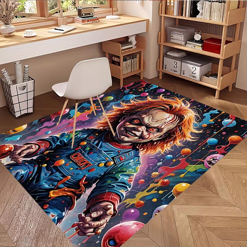 Bride of Chucky Print Rug, Washable Floor Carpet, For Entryway Dorm Laundry Room Office Study, Home Decor Birthday Christmas Gift