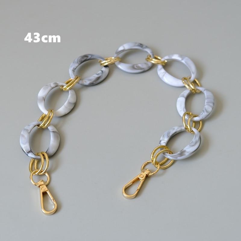 Новая модная женская сумка, аксессуары, цепочки, съемная замена, белый, красный ремешок для сумки, женский золотой чехол на плечо из смолы, цепочка для телефона