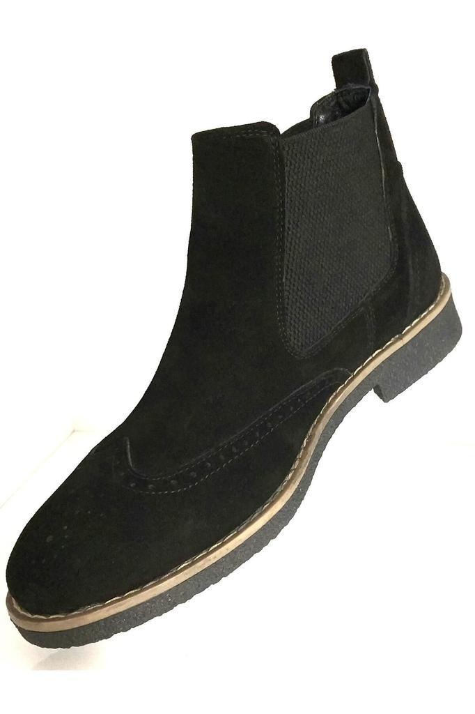 Men's Fashion Genuine Leather Flat Heeled Booties Bootie Genuine Suede Leather Thermo Sole Double Face Boots Shoes