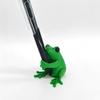 3D Printed Cute Frog Pen Holder, Bright Green Pen Stand with Pen-Grabbing Structure, Anti-Slip Desktop Organizer for Pens & Makeup Brushes, Creative