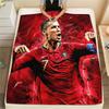 Футбол Криштиану Роналду, рисунок Фланелевое одеяло, Высокое качество, Удобное для всех сезонов, Декор для дома, Тепло и уют, Идеально для подарков.