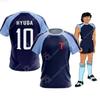 Anime Captain Tsubasa Nankatsu Soccer Kit Uniform Men Women Tee Adults Children Boy Gril Top Kids Parent Child Quick dry Tshirt