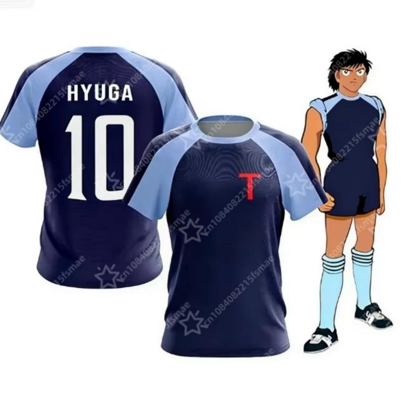 Anime Captain Tsubasa Nankatsu Soccer Kit Uniform Men Women Tee Adults Children Boy Gril Top Kids Parent Child Quick dry Tshirt
