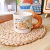 Cute Cartoon Sesame Cat Hakimi Underglaze Colored Ceramic Cup Mug Breakfast Cup Coffee Cup Gift