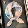 100% Real Silk Scarf Neck Kerchief Foulard Female Bandana Scarves for Women Hijab Tie Shawl Wraps Square Popular Headkerchief