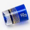 Fuji Glass Tajima Glass Gold Leaf Fuji Cold Sake Cup Lapis Blue Pair Set of 2 Edo Glass Kiriko Day Day 60th Birthday Celebration Gift Present Fuji