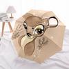 Deer, Illustration Themed Automatic Opening and Closing Umbrella, Brightly Colored 8-rib Portable Umbrella, Suitable for Men and Women, A Perfect Gift