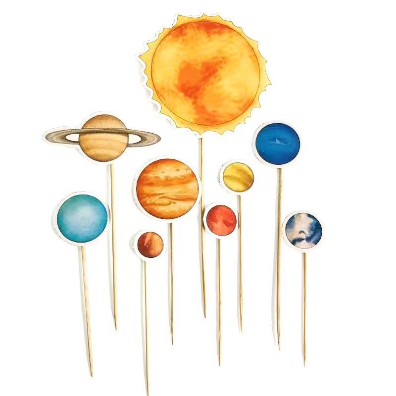 Топпер для торта Космос Дети Детский Декор для вечеринки по случаю дня рождения Украшение для тортов Астронавт Космонавт Вселенная Украшение для торта на день рождения