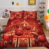 Christmas Printed Comforter Cover Set Twin Size Bedspreads Polyester Superior Fashion Cute Home Bedding