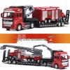 Children's Alloy Transport Toy: Pull-Back Fire Truck, Trailer, Tank & Excavator