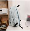 Однотонный школьный женский рюкзак большой емкости, студенческий дорожный рюкзак для мужчин