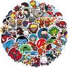 50 Sheets Q Version Avengers Waterproof Cartoon Stickers for Scrapbook Decoration, Self-Adhesive.