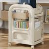 Movable Bookshelf Multi-Tier School Bag Shelf Drawer Style Storage Rack Under-Table Wheeled Trolley Snack Storage Trolley