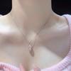 Высококачественная легкая роскошная цепочка на ключицу, элегантное простое ожерелье с подвеской из кристаллов