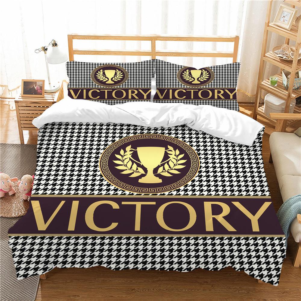 3D Digital Printing Luxury Quilt Cover Pillowcase Single Double Bed Household Textile Microfiber Soft Bedding Set 2/3 Pieces Gift