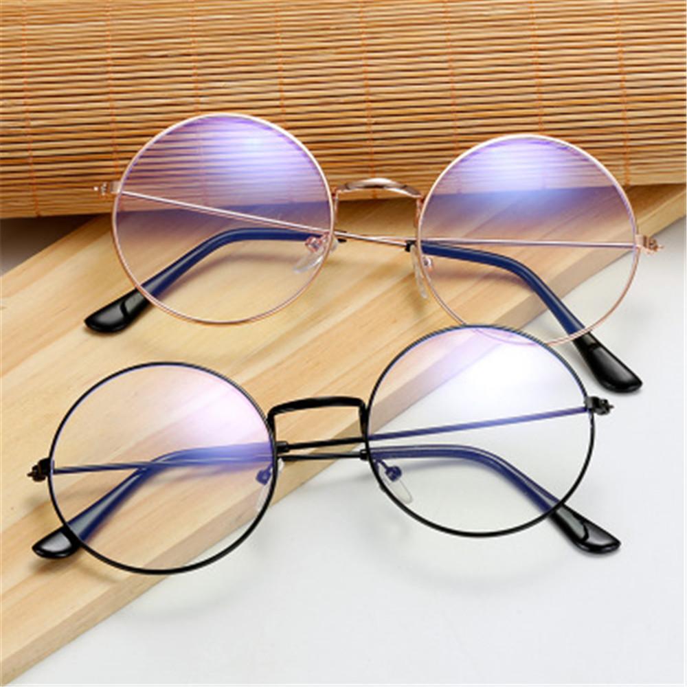 Fashion Portable Vintage Anti-Blue Light Eyeglasses Metal Glasses Ultra Light Frame Eye Protection