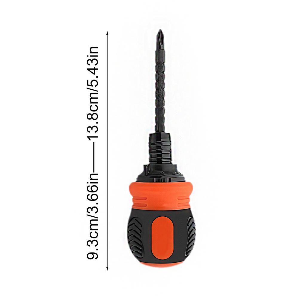 Multibits Ratcheting Screwdriver,Magnetic Telescopic Labor-Saving Hand Tool Double-purpose Head Screwdriver