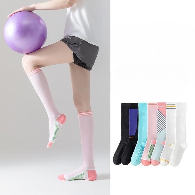 Women's Summer Professional Running Jump Rope Fitness Exercise Yoga Lean Leg Long Tube Pressure Calf Socks