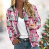 Women's Jacket Long Sleeve Lightweight Zipper Cropped Floral Printed Outerwear Casual Quilted Jacket With Pockets