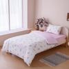 Постельное белье Хлопковое одеяло Удобный и дышащий матрас Цветочный принт Простыня на резинке Односпальный 3-предметный комплект, 100% чехол, Наволочка, Простыня, Наволочка-конверт