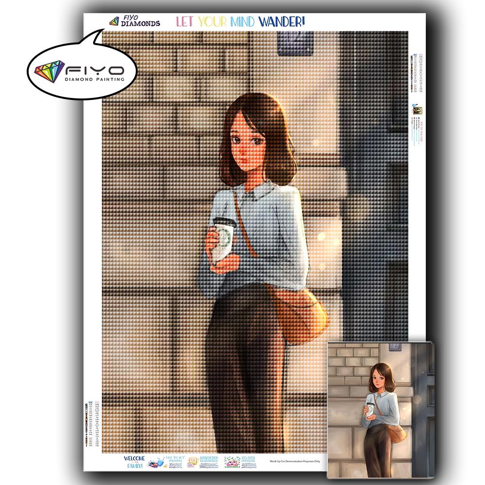 Diamond Painting Full Drill Square Anime Girl Diamond Embroidery Cross Stitch Portrait Mosaic Kitchen Needlework Home Decor