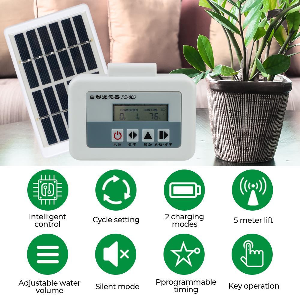 Solar Energy Watering Device Automatic Water Pump Potted Drip Sprinkling Timer Irrigation System Garden Dripper Intelligent