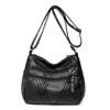 New Washed Leather Women's Bag Middle-aged Crossbody Shoulder Bag Soft Leather Multi-Pocket Slant Mother Bag
