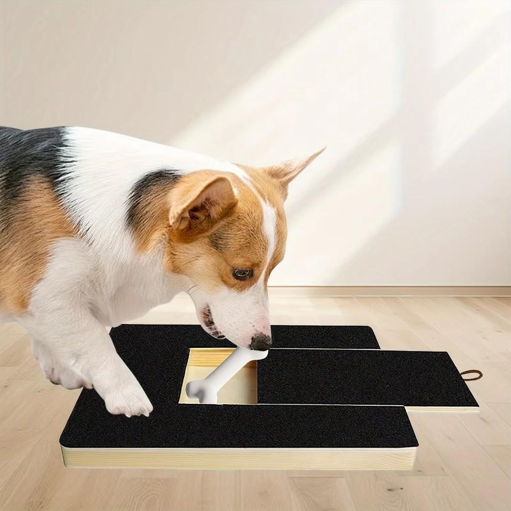 Wooden Dog Scratching Board Pull-Out Dog Scratch Pad Play Grab Board Pet Scratching Board  Paw Care