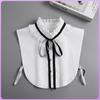 2023 Shirt Fake Collar Lace Black White Shirt Detachable Collar Suit Men Female Shirt Lapel Top Summer Thin Cool Fake Collar