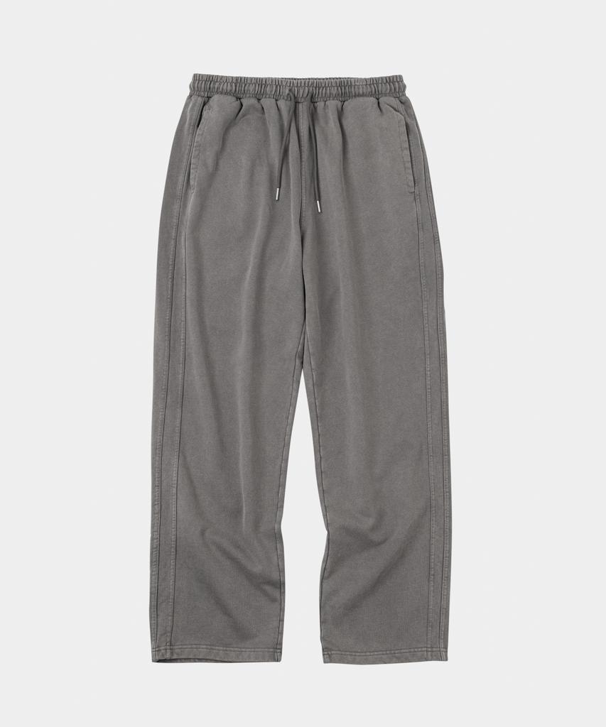 LETTERCOMO Heavy Cotton Incision Garment Semi-Wide Sweatpants Stone Grey